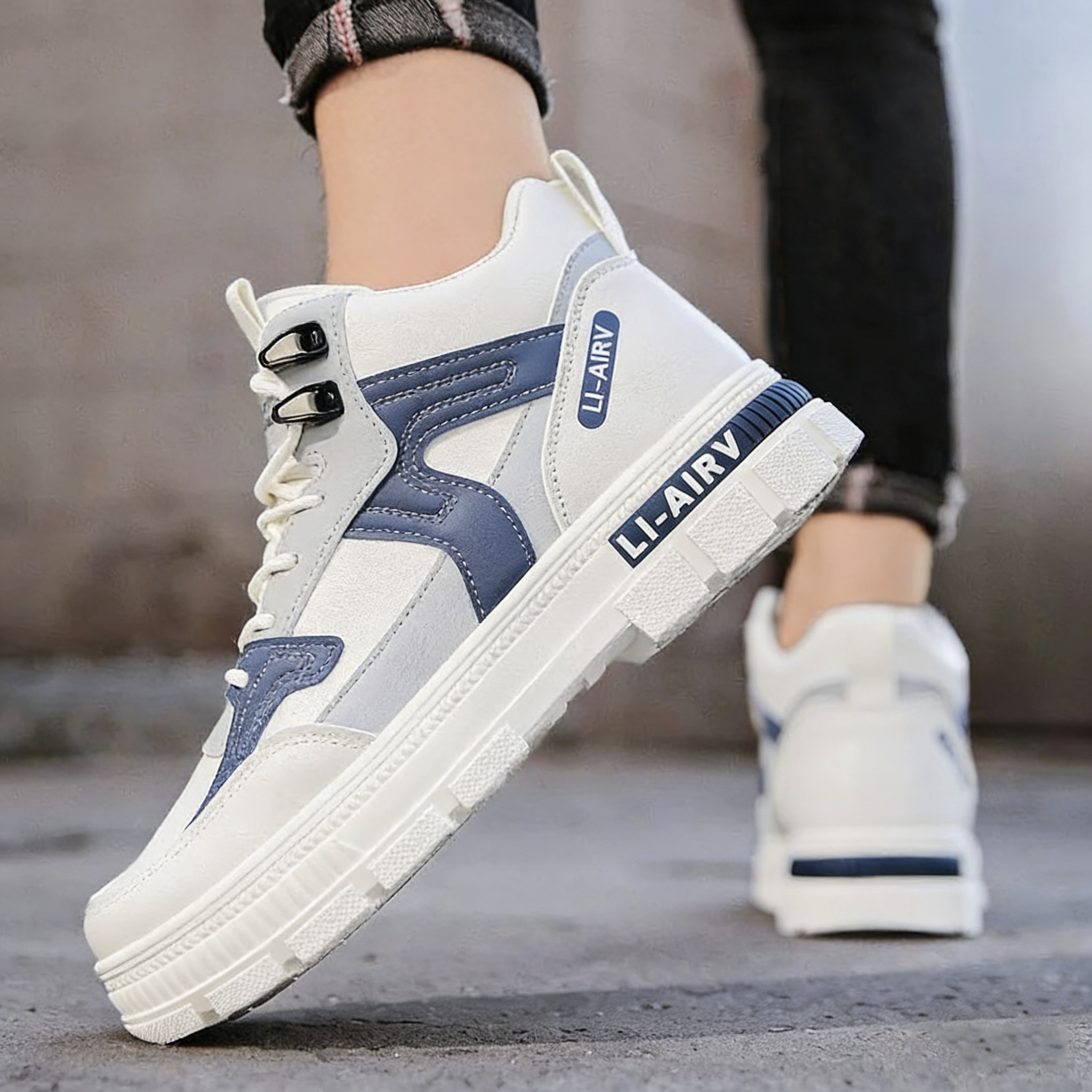 休閒百搭高幫戶外防水防滑工裝增高馬丁靴