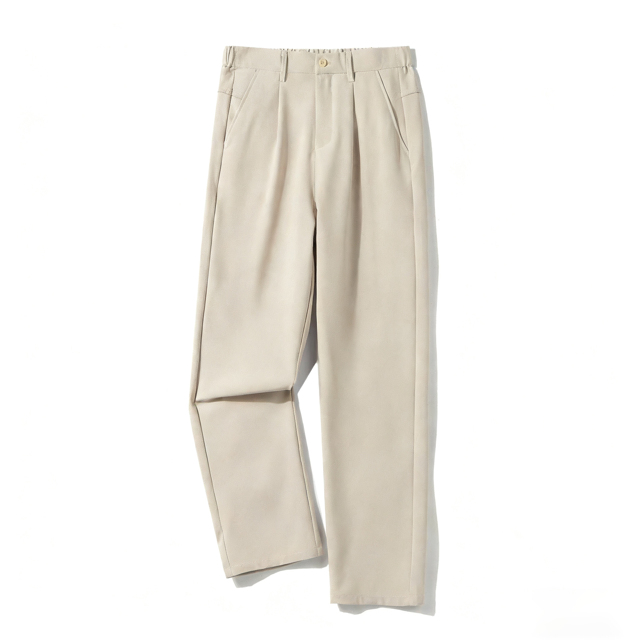 直筒百搭寬鬆抗皺垂感闊腿休閒西裝褲