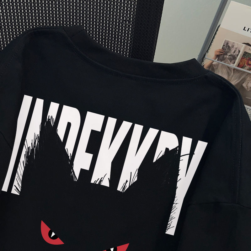 涼感ins潮牌純棉小眾款休閒t恤短袖