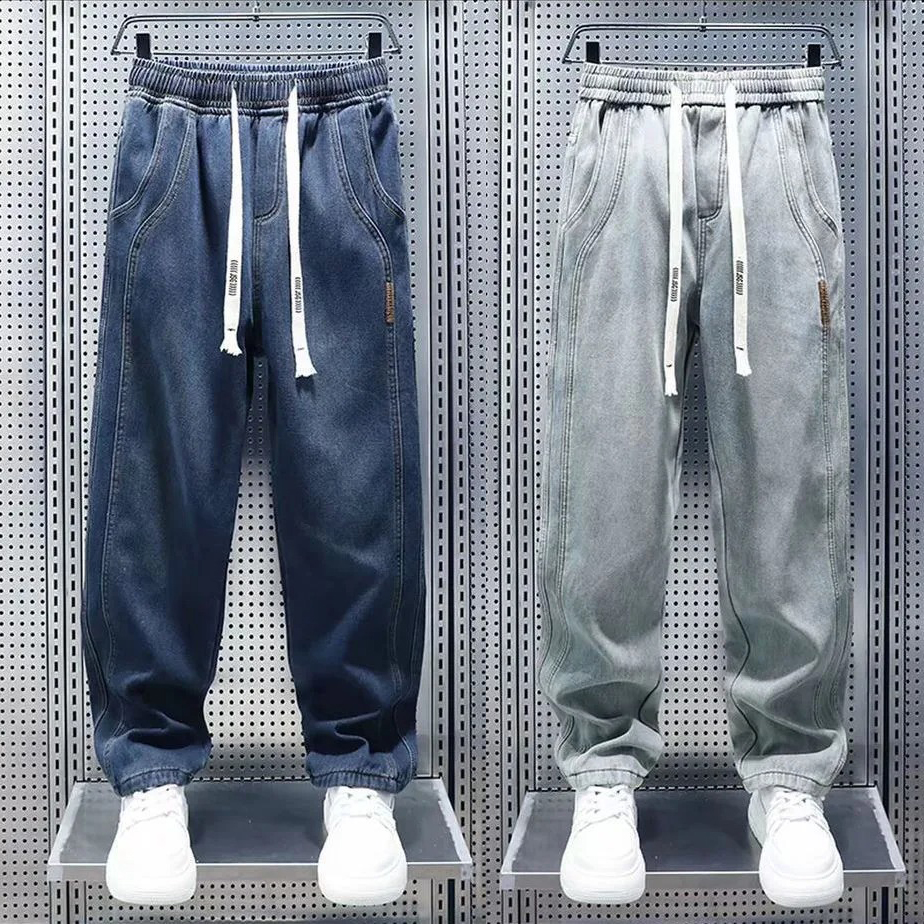 薄款直筒復古寬鬆大碼潮流百搭商務牛仔褲