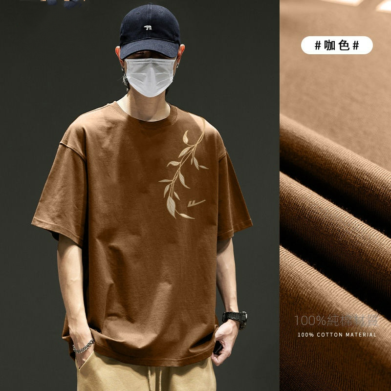 新中式潮牌大碼夏季中國古風休閒百搭青少年半袖男士短袖T恤