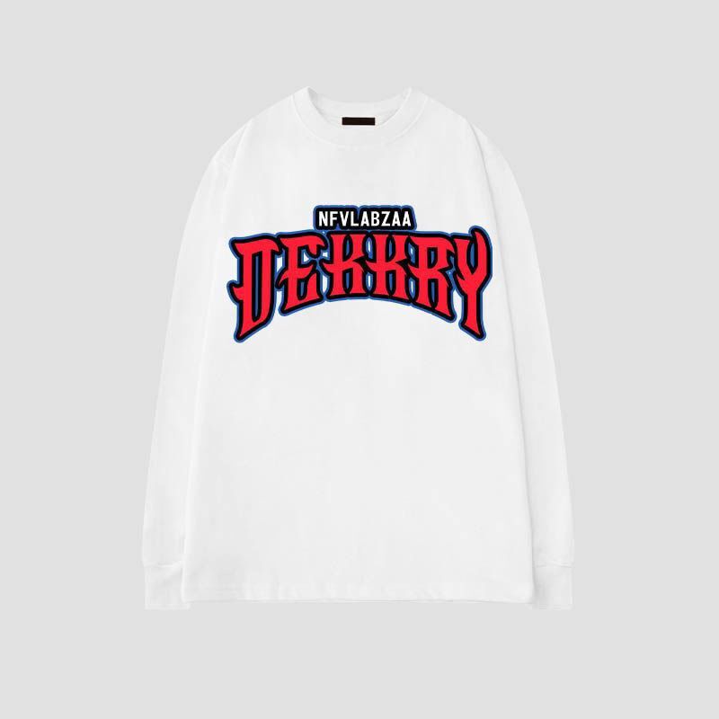 美式潮牌字母印花街頭情侶寬鬆百搭純棉長袖t恤