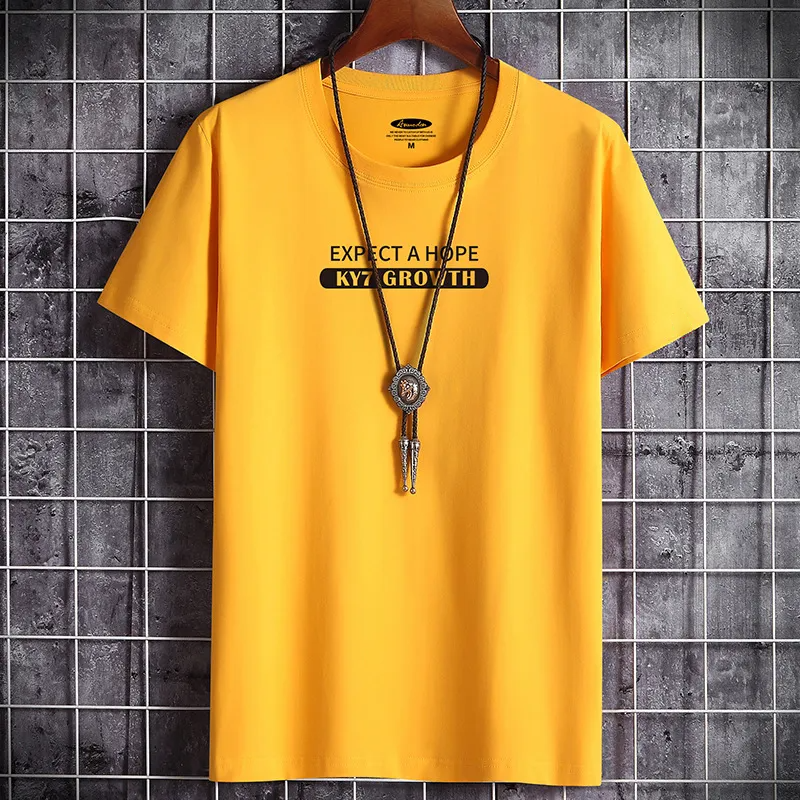 簡約百搭休閒圓領寬鬆印花短袖T恤