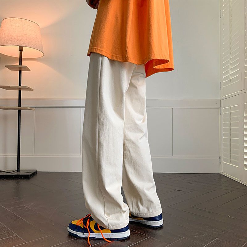 潮流日系寬鬆百搭通勤直筒運動休閒褲