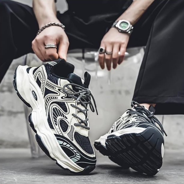 透氣網面潮流百搭厚底運動休閒老爹鞋