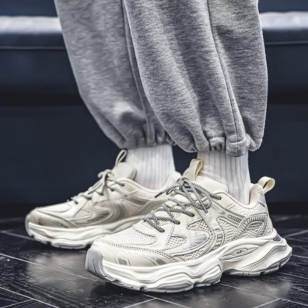 透氣網面潮流百搭厚底運動休閒老爹鞋