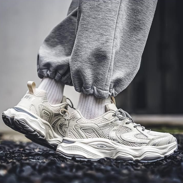 透氣網面潮流百搭厚底運動休閒老爹鞋