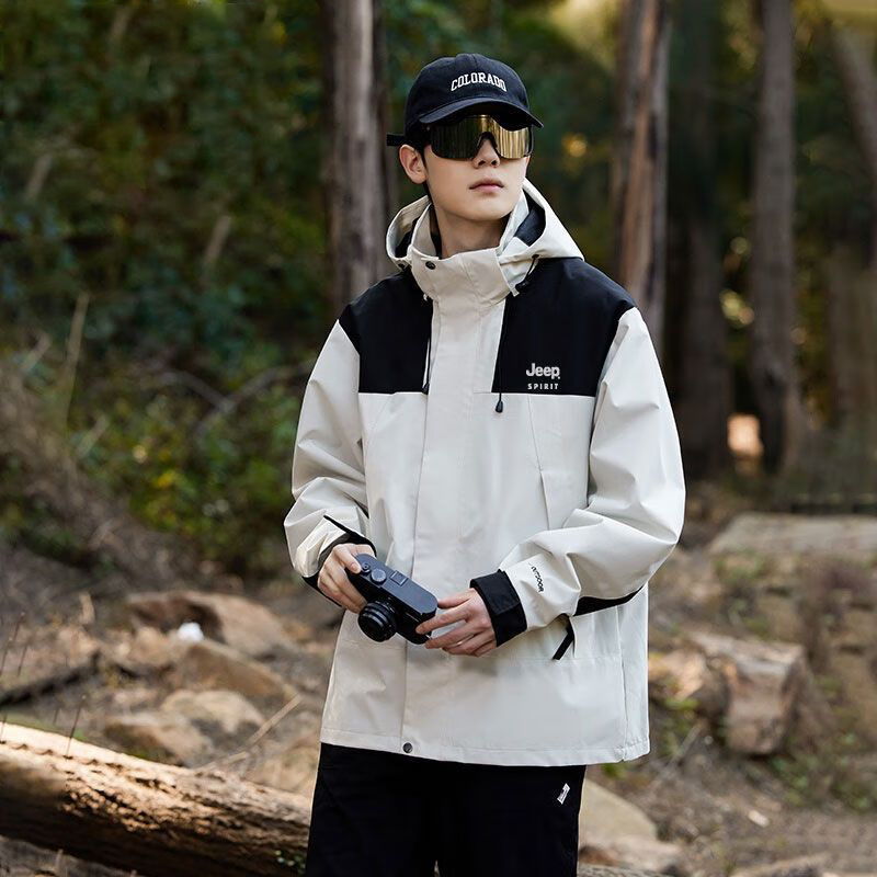 戶外情侶防水防風夾克登山服衝鋒衣外套