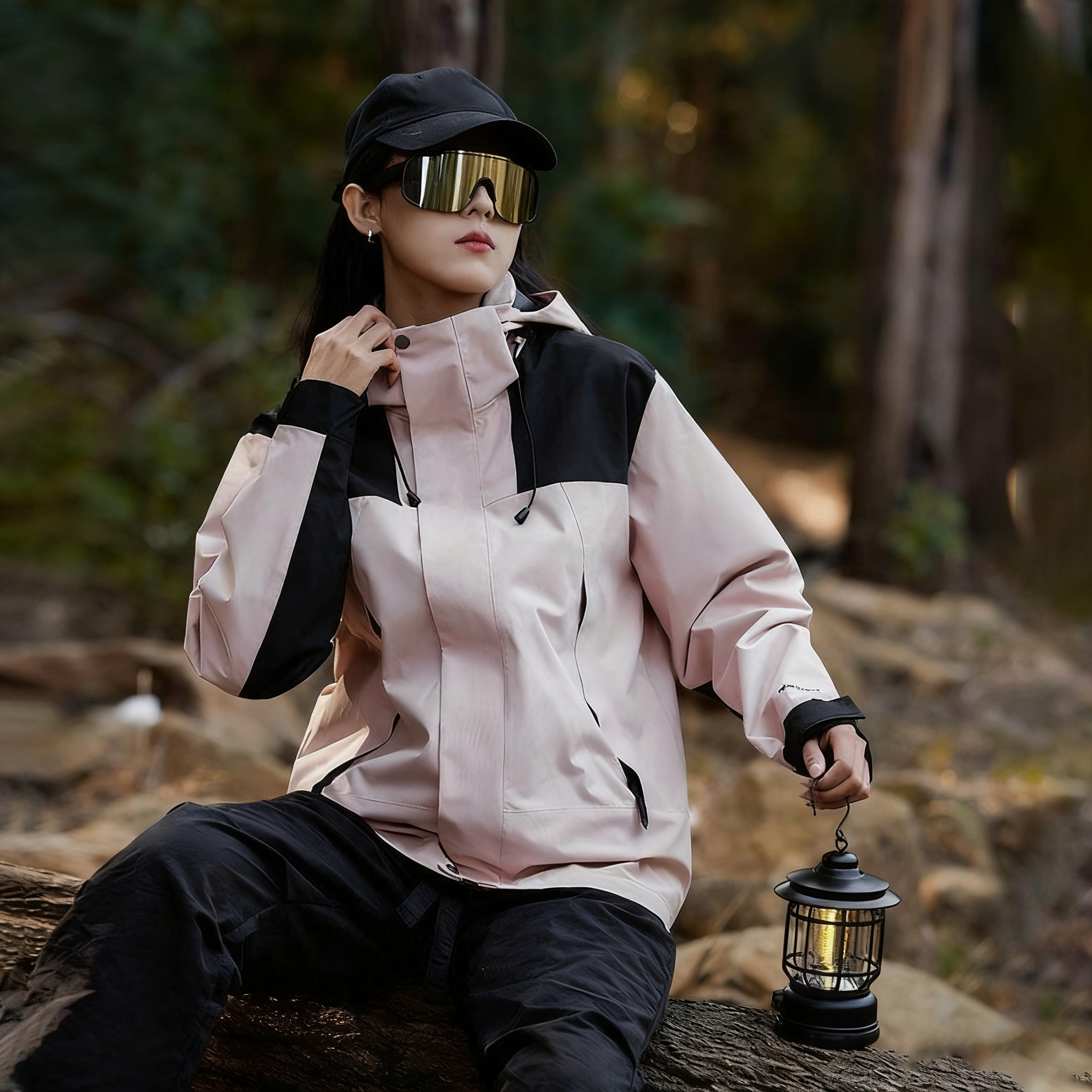 戶外情侶防水防風夾克登山服衝鋒衣外套