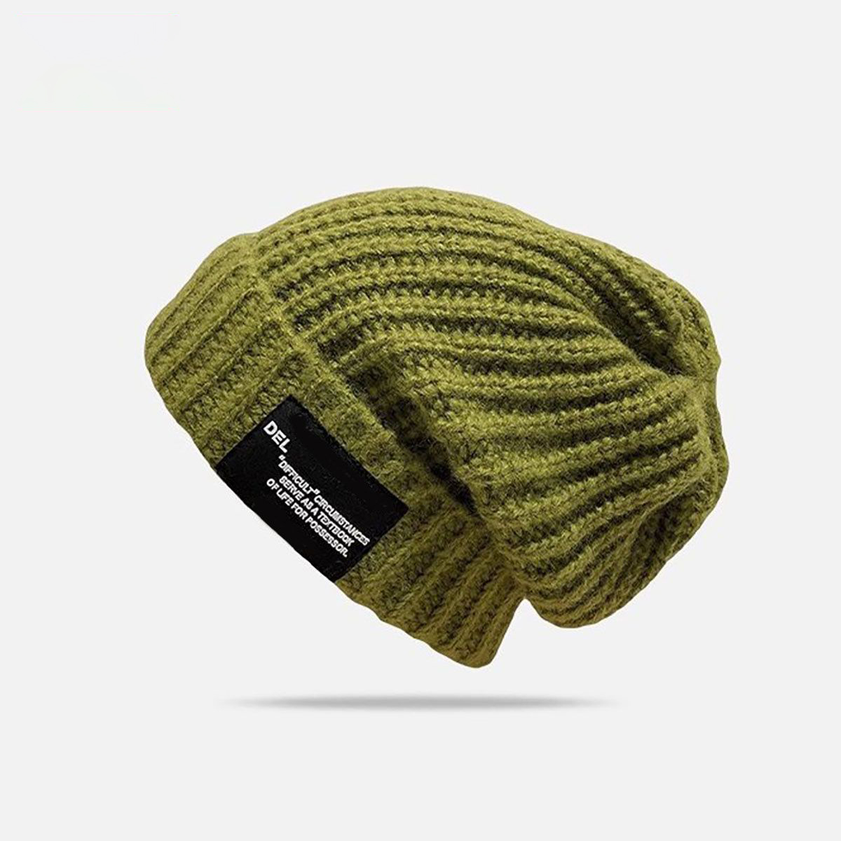 日系保暖毛線帽子百搭防寒寬鬆大頭圍針織帽