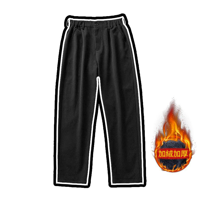 【單件/套裝】潮流韓版加厚毛呢夾克外套+高領毛衣+刷毛百搭西裝褲三件套