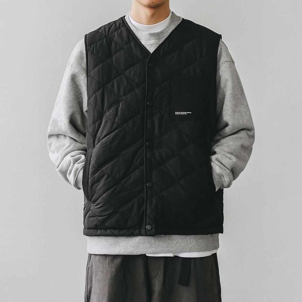 加棉疊穿休閒輕薄保暖工裝馬甲開衫