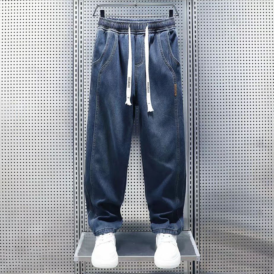 薄款直筒復古寬鬆大碼潮流百搭商務牛仔褲