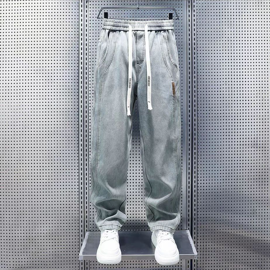 薄款直筒復古寬鬆大碼潮流百搭商務牛仔褲