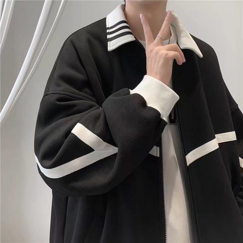 韓版高級感休閑寬松潮流棒球服夾克外套