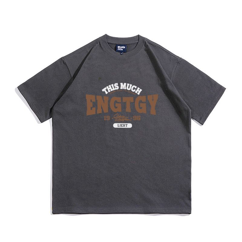 【單件/套裝】日系帥氣潮流純棉五分短袖T恤+寬鬆工裝短褲兩件套裝