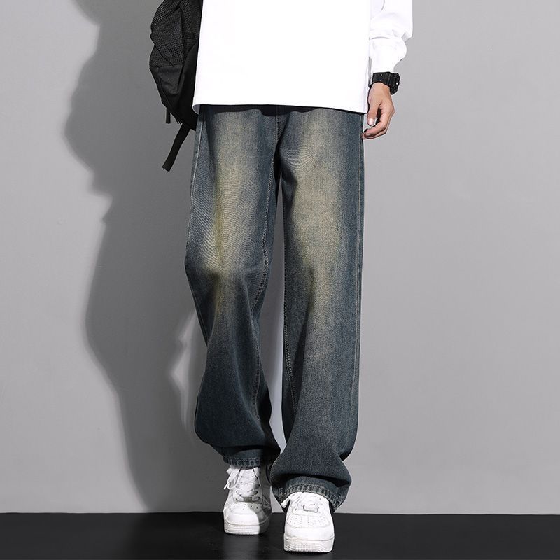 【單件/套裝】潮流帥氣高級感慵懶毛衣+痞帥休閑牛仔褲兩件套