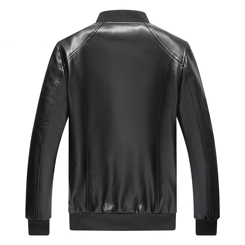 皮衣棒球領機車長袖潮流夾克