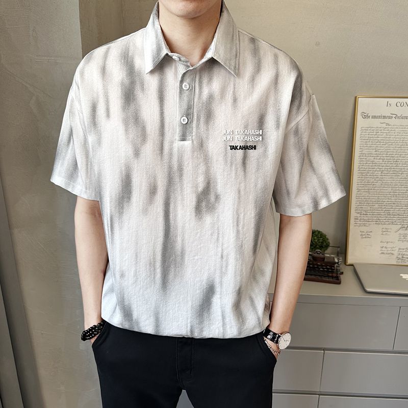 中袖痞帥寬鬆休閒百搭高級感薄款臟臟衣襯衫