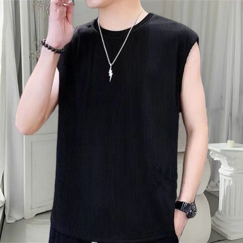 【單件/套裝】冰絲速乾休閒運動無袖背心+短褲兩件套裝