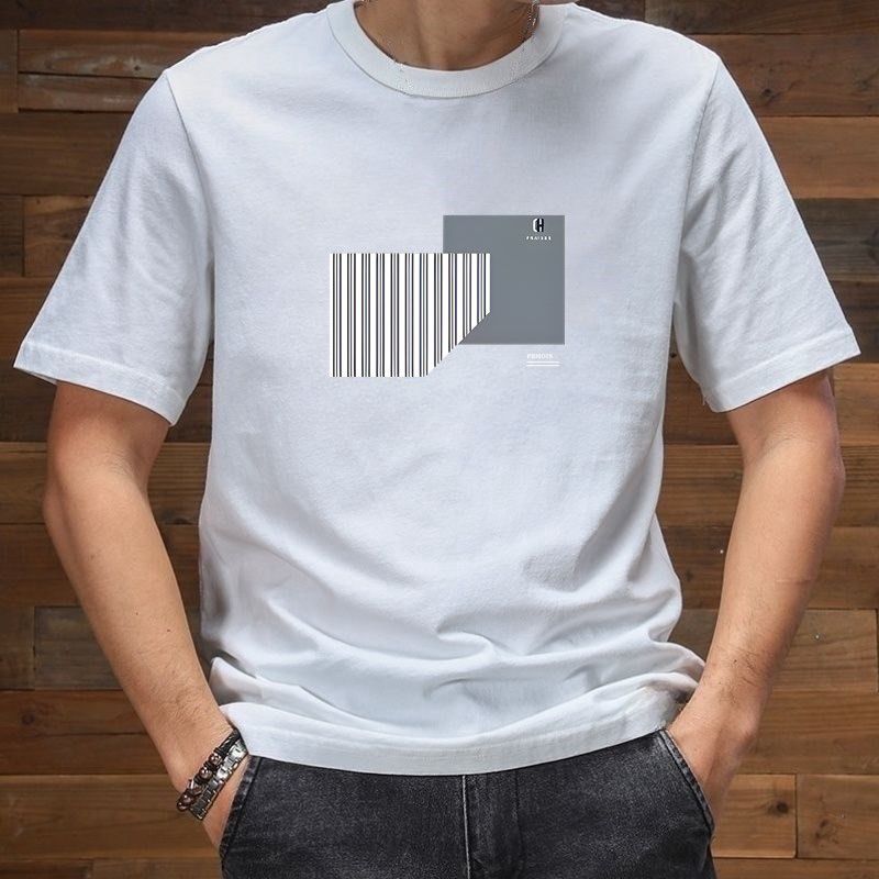 美式復古純棉圓領印花百搭潮流短袖T恤