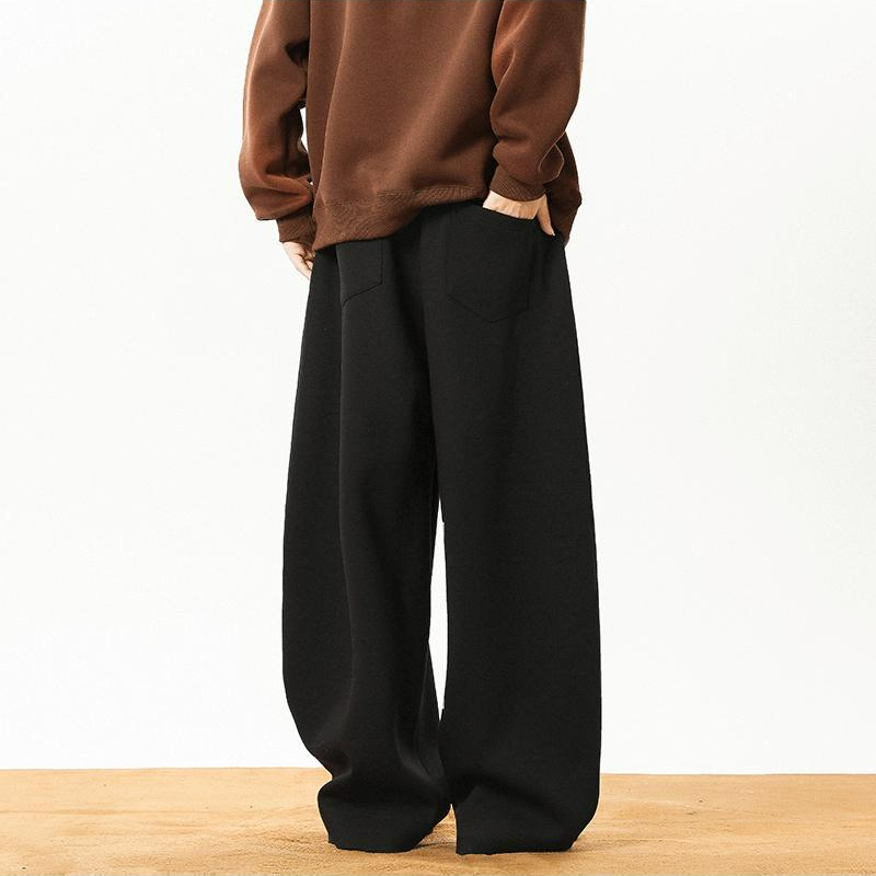 美式潮牌運動休閒闊腿寬鬆直筒彎刀褲