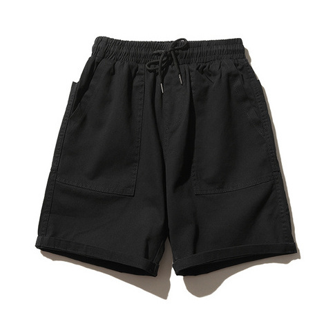 日系簡約直筒休閒寬鬆五分工裝短褲