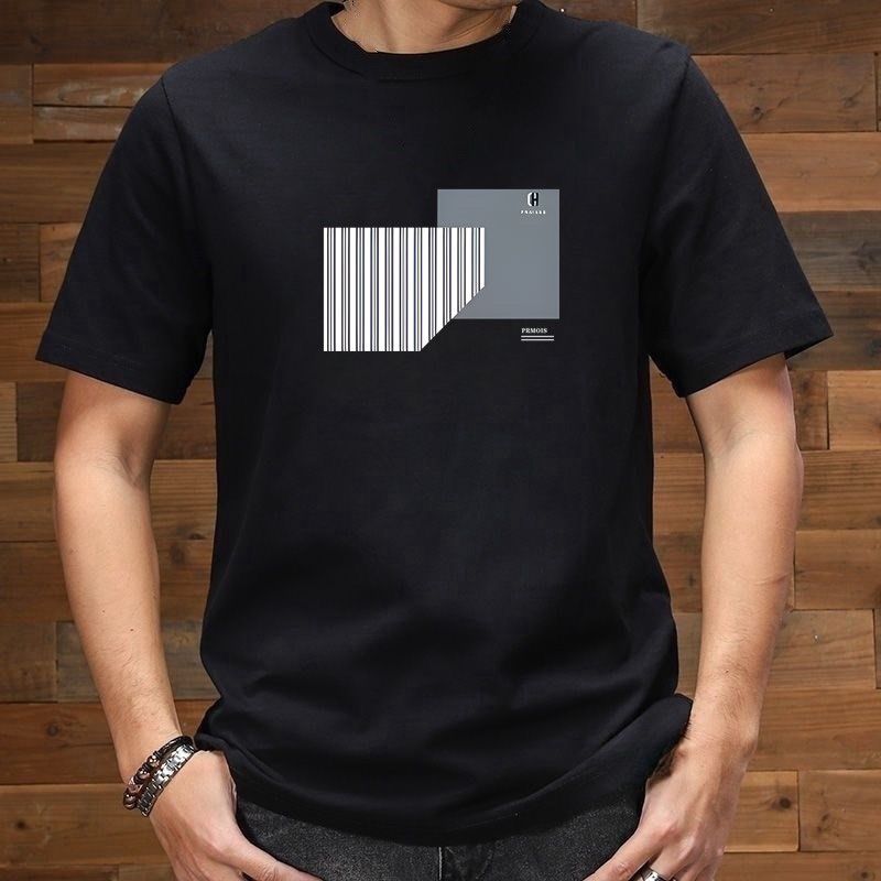 美式復古純棉圓領印花百搭潮流短袖T恤