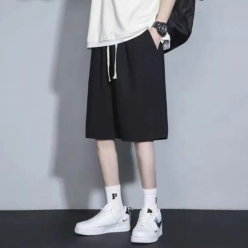 【單件/套裝】寬鬆純色背心無袖T恤+休閒運動短褲兩件套裝