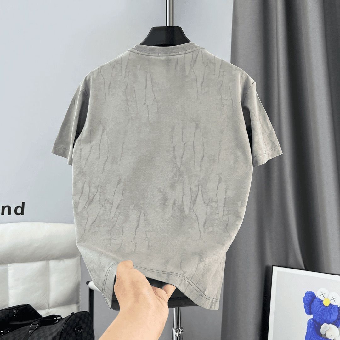時尚透氣百搭高端扎染涼感休閒質感短袖T恤