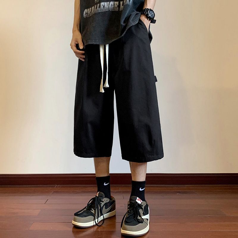 薄款寬鬆休閒運動風過膝八分褲裝