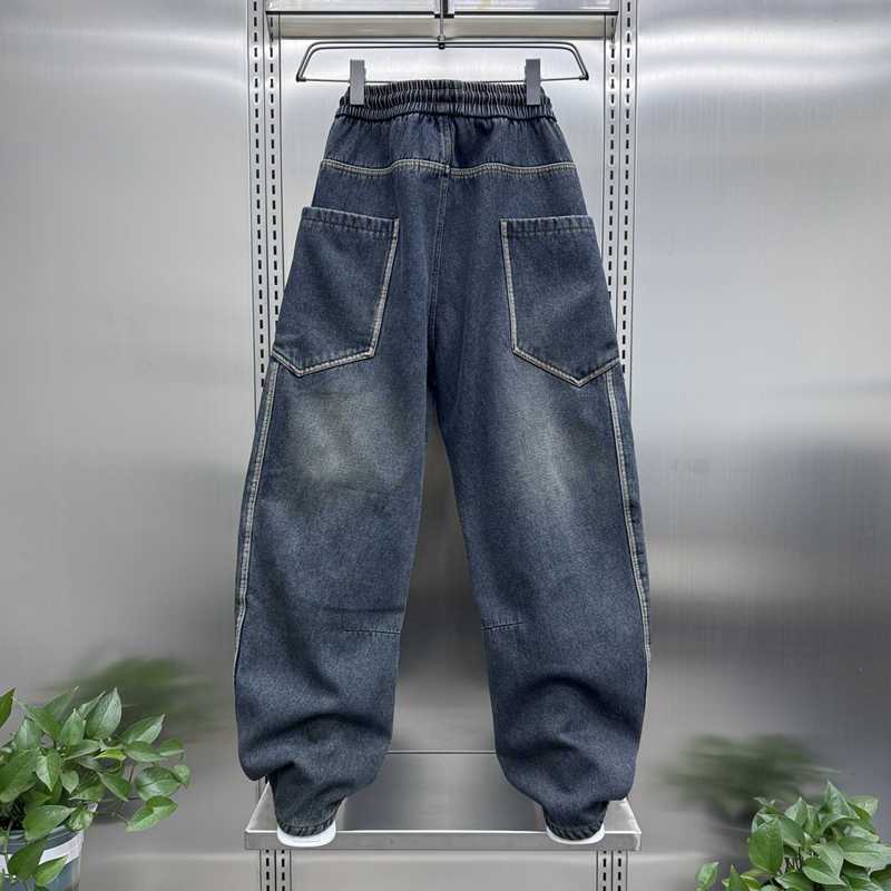 美式復古潮牌彎刀褲休閒水洗工裝牛仔褲