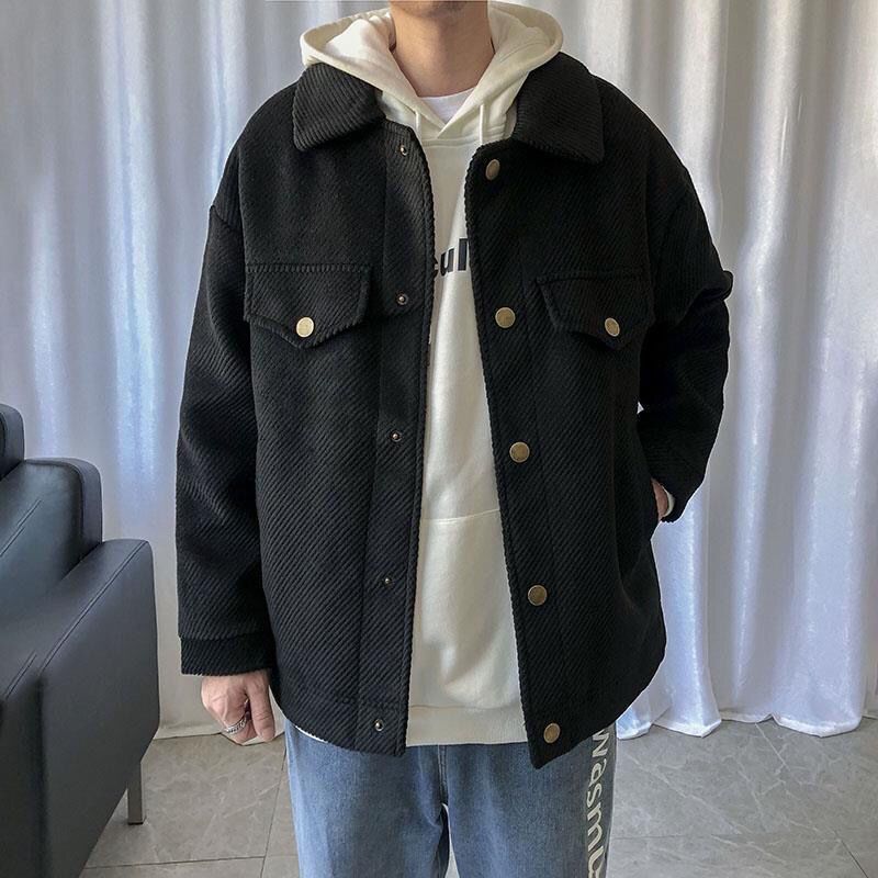 加厚潮流百搭成熟穩重棉服外套休閒夾克