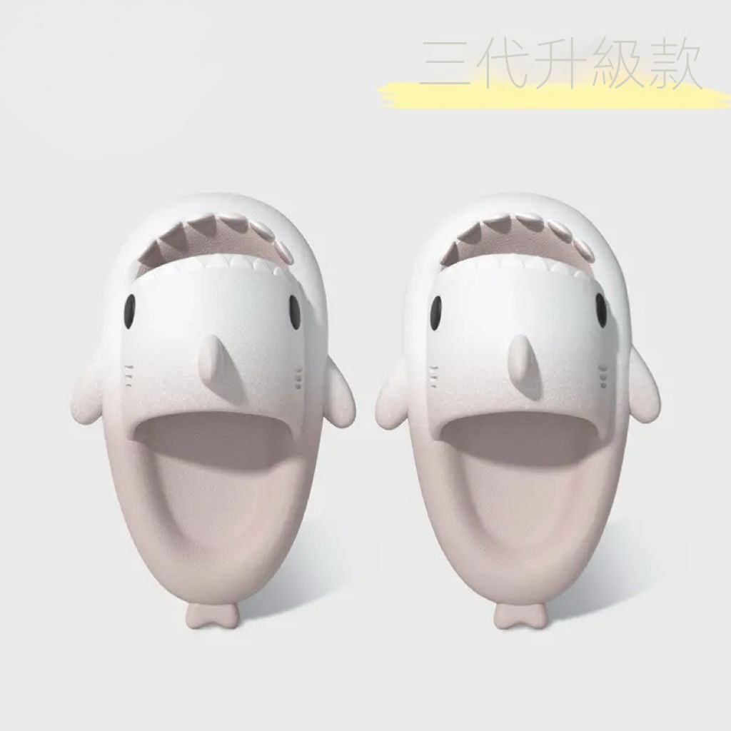 漸變鯊男女爆款網紅超厚鯊魚鞋厚底內外情侶通用夏天多巴胺拖鞋