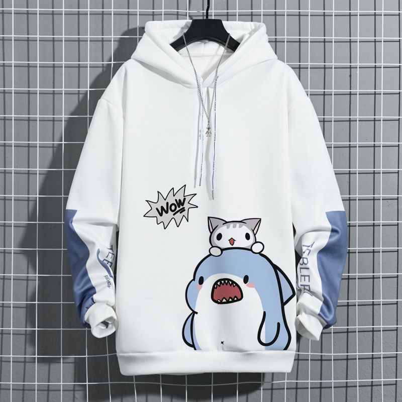 印花連帽套頭潮流個性長袖衛衣