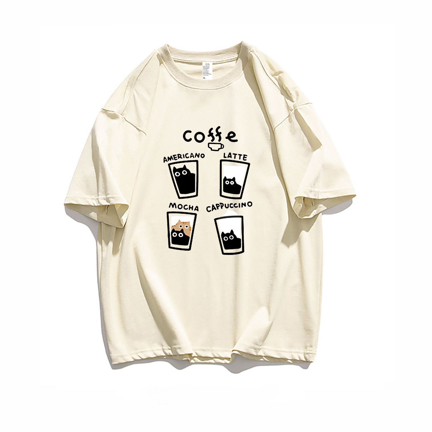 美式ins潮牌趣味貓短袖T恤