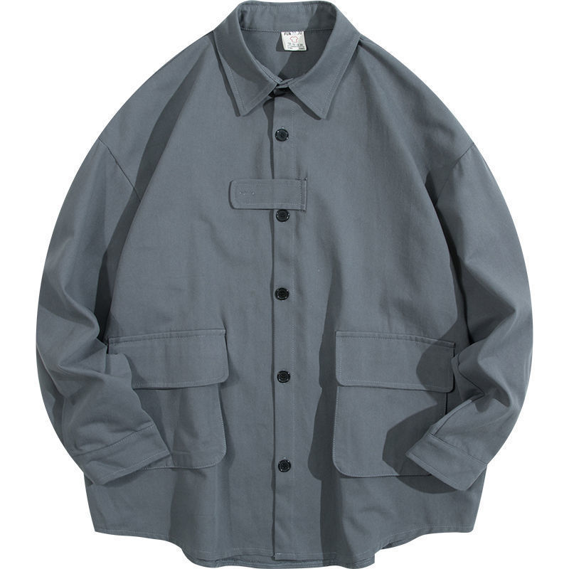 潮流休閒韓版帥氣百搭工裝長袖開衫