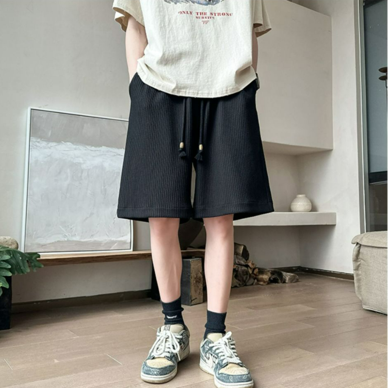 冰絲薄款寬鬆休閒運動速乾五分短褲