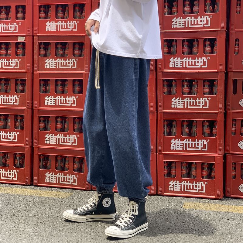 百搭潮流九分牛仔褲束腳褲裝