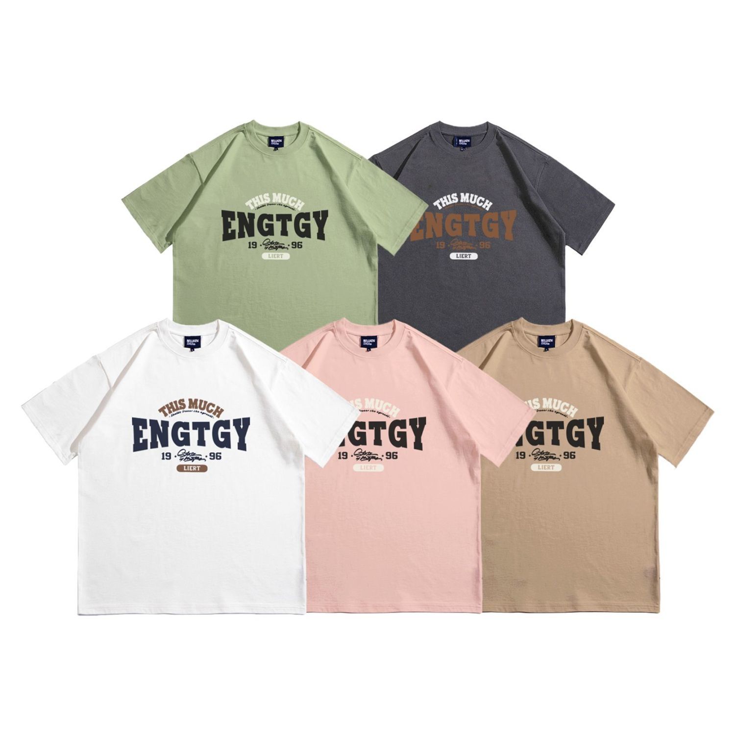 【單件/套裝】日系帥氣潮流純棉五分短袖T恤+寬鬆工裝短褲兩件套裝