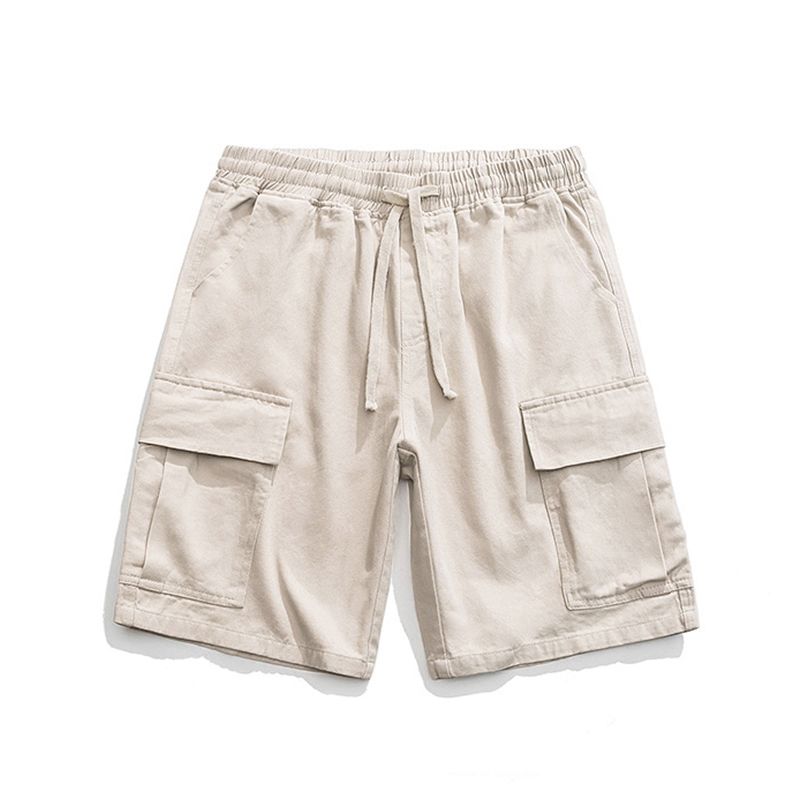 【單件/套裝】日系帥氣潮流純棉五分短袖T恤+寬鬆工裝短褲兩件套裝