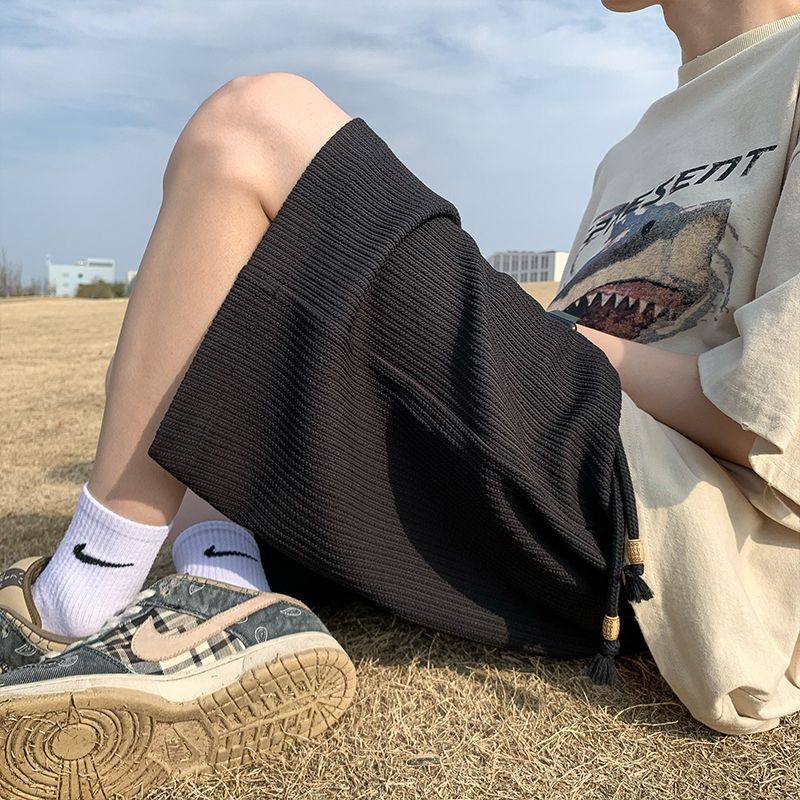 冰絲薄款寬鬆休閒運動速乾五分短褲