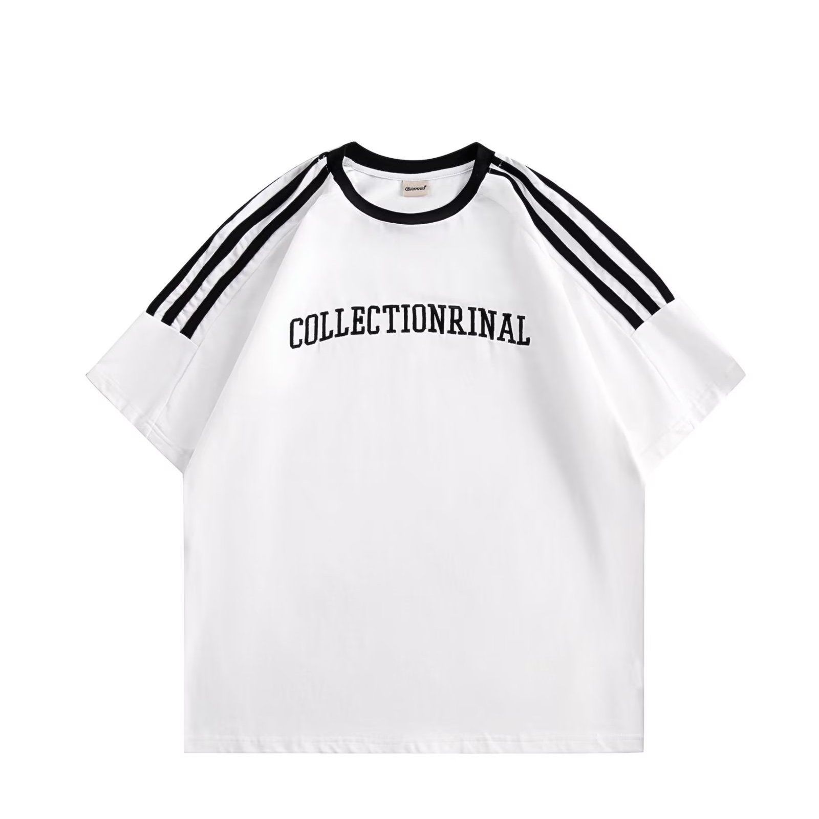 【單件/套裝】美式復古寬鬆休閒短袖T恤+鬆緊腰寬鬆短褲兩件套裝