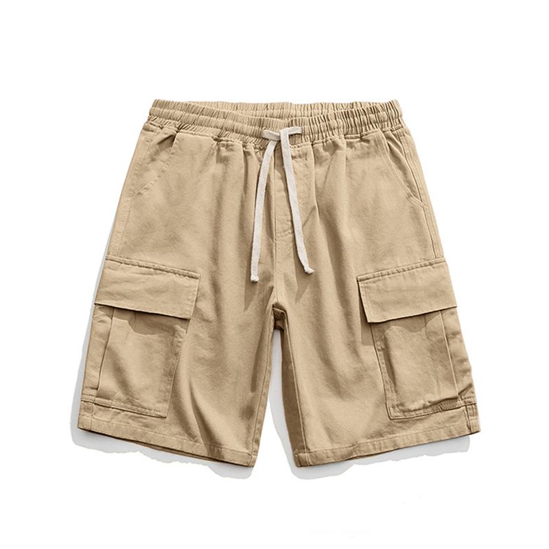 【單件/套裝】日系帥氣潮流純棉五分短袖T恤+寬鬆工裝短褲兩件套裝