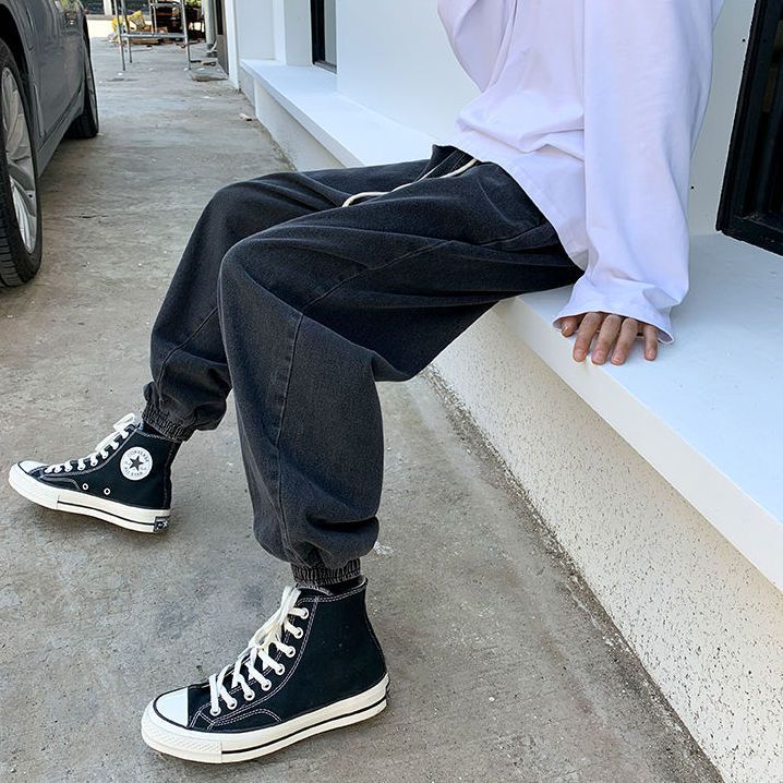 百搭潮流九分牛仔褲束腳褲裝