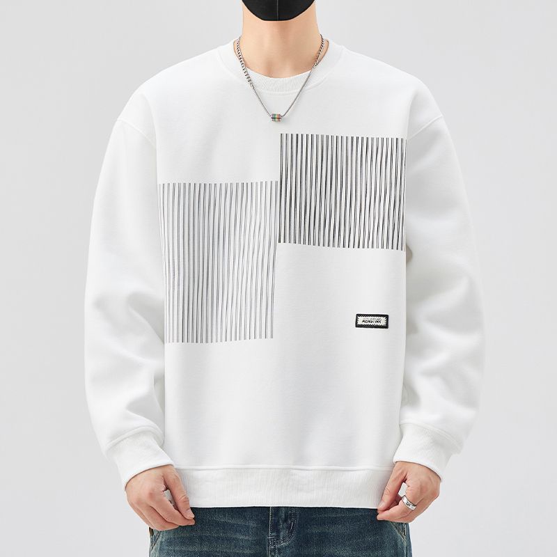 潮流時尚圓領潮牌寬鬆休閒套頭長袖T恤