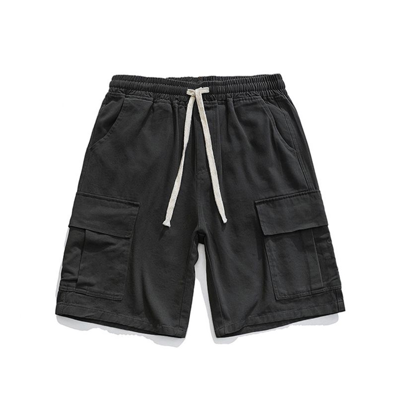 【單件/套裝】日系帥氣潮流純棉五分短袖T恤+寬鬆工裝短褲兩件套裝