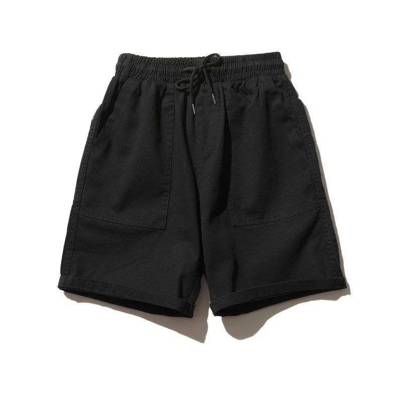 日系簡約直筒休閒寬鬆五分工裝短褲