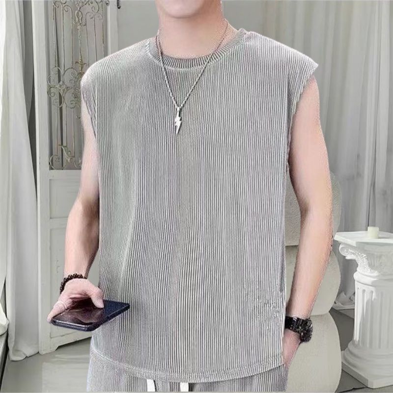 【單件/套裝】冰絲速乾休閒運動無袖背心+短褲兩件套裝