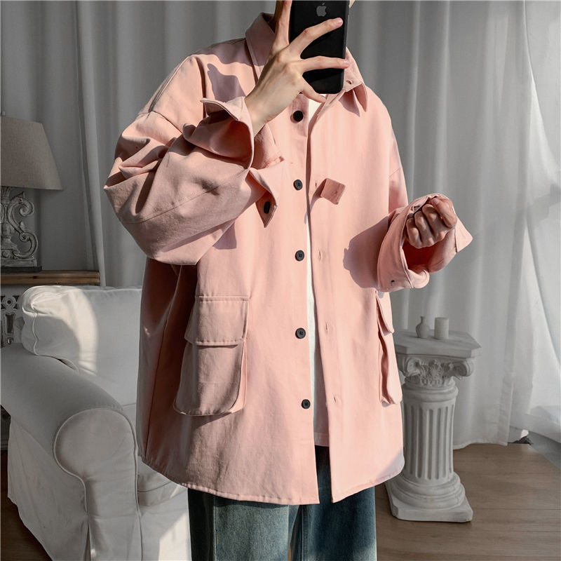 潮流休閒韓版帥氣百搭工裝長袖開衫